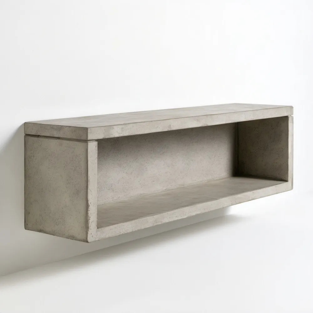 Wisząca szafka RTV z betonu architektonicznego szara 120 x 35 x 35 cm